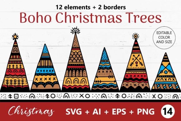 Download Christmas Tree SVG Clipart Boho Ornament - Ornament Collection