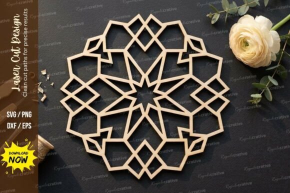 Download Geometric Mandala Laser Cut SVG, Laser - Geometric mandala Collection