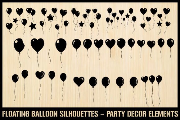 Download Floating Balloon Silhouette Bundle - Premium Resources