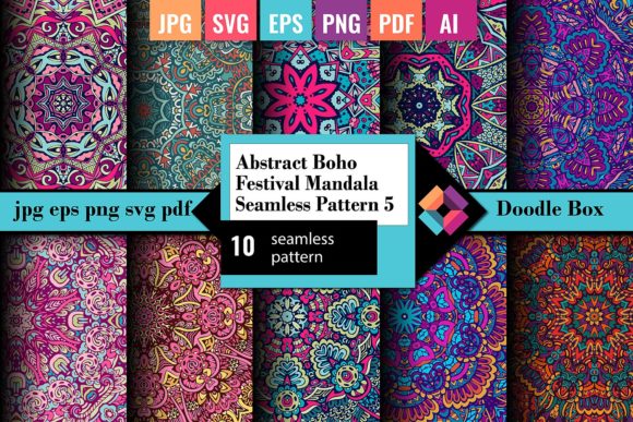 Download Abstract Boho Festival Mandala Pattern 5 - Pattern Collection