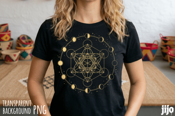 Download Moon Phases Geometric Mandala PNG - Geometric mandala Collection