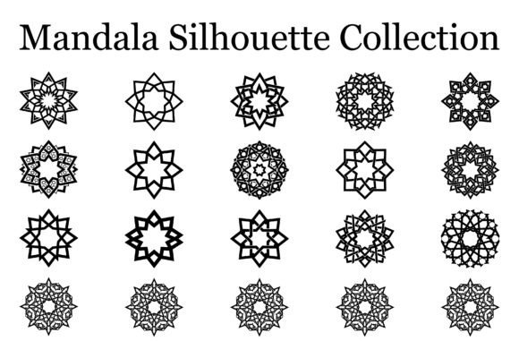 Download Geometric Mandala Silhouette Bundle - Geometric mandala Collection