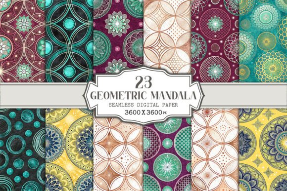 Download Geometric Mandala Seamless Pattern - Geometric mandala Collection