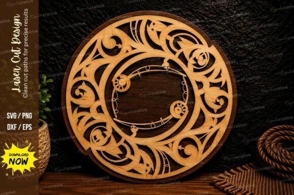 Download Ornamental Round Frame Laser Cut Svg - Ornament Collection