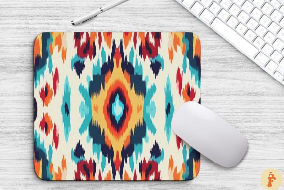 Download Ethnic Pattern Boho Ikat Mouse Pad - Pattern Collection