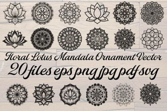 Download Floral Lotus Mandala Ornament Vector - Ornament Collection