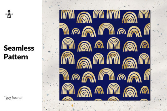 Download Gold Rainbows - Bohemian Pattern - Pattern Collection