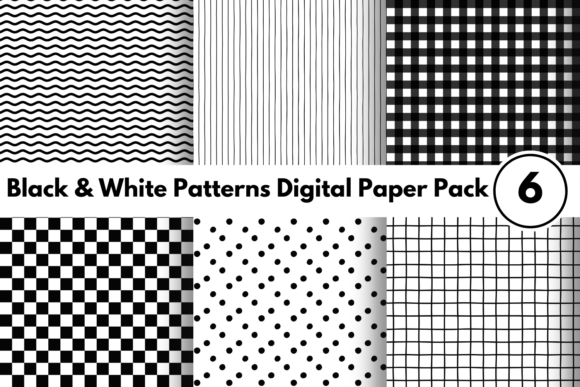 Download Black and White Patterns Digital Paper - Pattern Collection