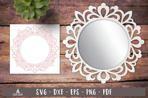 Download Ornamental Round Frame SVG Laser Cut - Ornament Collection