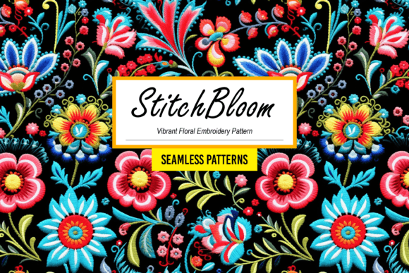 Download StitchBloom - Floral Embroidery Pattern - Pattern Collection