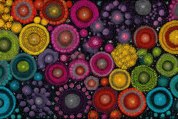 Download Colorful Dot Mandala Mosaic Pattern Art - Pattern Collection