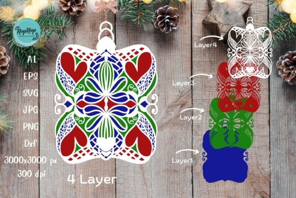 Download 3D Multi Layers Mandala Ornament - Ornament Collection