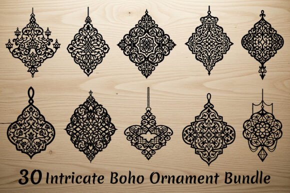 Download 30 Intricate Boho Ornament Bundle - Ornament Collection