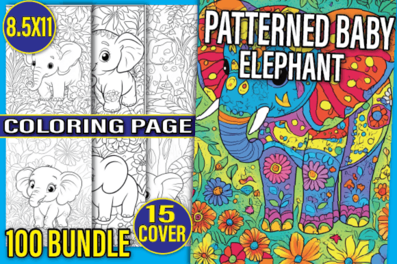 Download 100 Bundle Patterned Baby Elephant Color - Pattern Collection