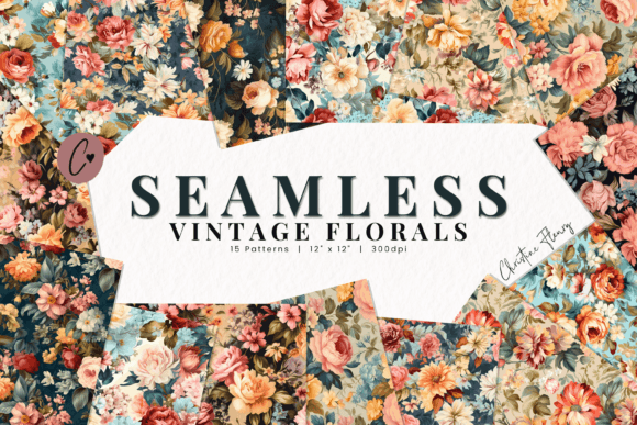 Download Seamless Vintage Floral Patterns - Pattern Collection