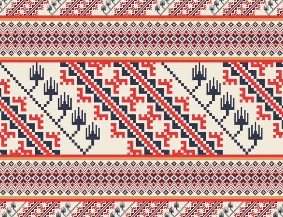 Download Aztec Geometric Embroidery Pattern - Pattern Collection