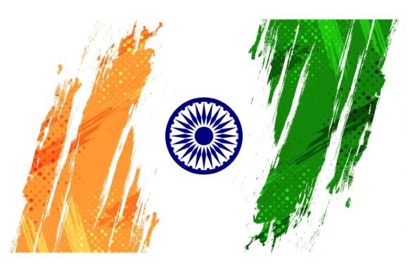 Download India Flag Background with Brush Style - India Collection