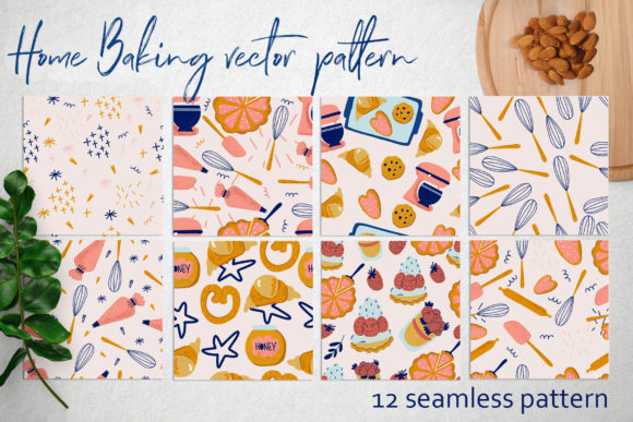 Download Home Baking Vector Pattern - Pattern Collection