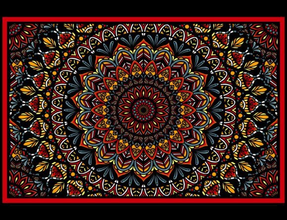 Download Ethnic Tribal Mandala Floral Rug Pattern - Pattern Collection