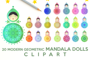 Download Modern Geometric Mandala Dolls - Premium Resources