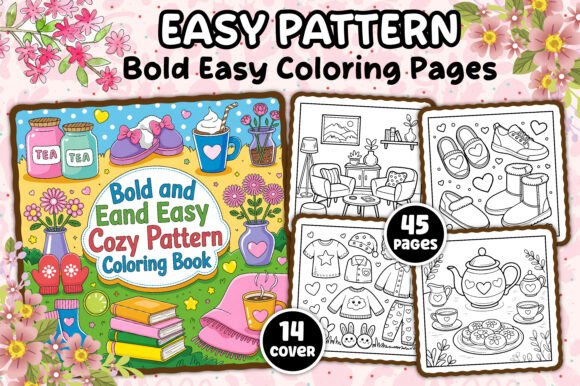Download Bold Easy Pattern Coloring Book Pages - Pattern Collection