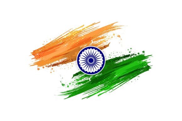 Download India Flag Background with Brush Style - India Collection