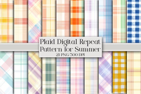 Download Plaid Digital Repeat Pattern for Summer - Pattern Collection